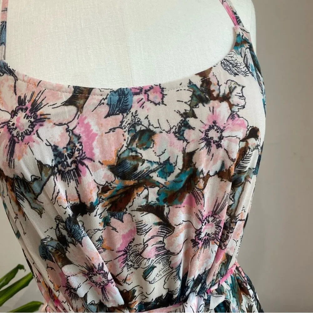 NWT Plenty Tracey Reese Floral Maxi Dress X Anthropologie Flowing Boho Sz L Pink Size L - Image 5