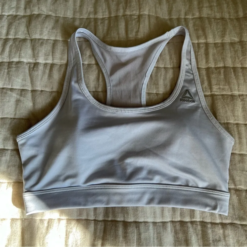 Reebok White Racerback Sports Bra Size Small - Image 3
