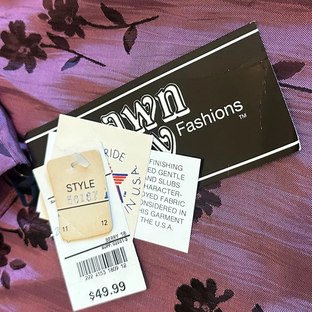 Dawn Joy Retro Y2K 2000s Sheath Mini Dress Floral Print Party Size Medium NWT Purple - Image 10