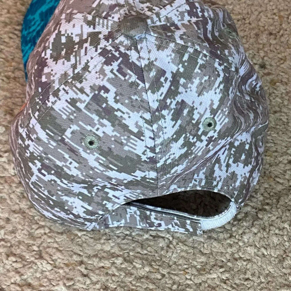 NFL Miami Dolphins Women’s Hat Cap Digital Camo Print Turquoise Green Football Blue - Image 2