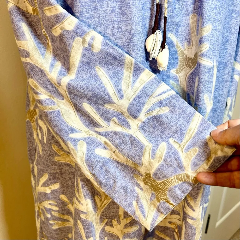 SOFT SURROUNDINGS Shell Seeker ResortWear Beach Embroidered Tunic/ Dress ~L🧡 - Image 4