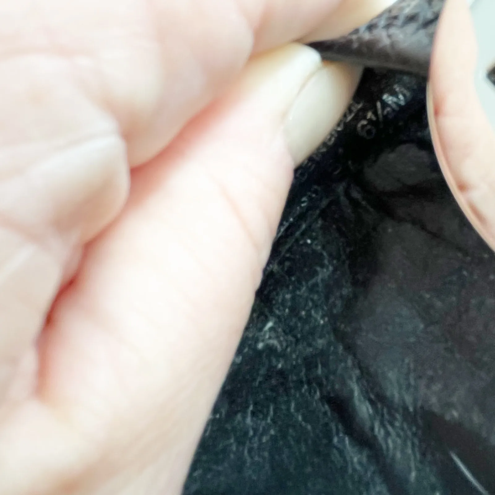 Tory Burch Sally Peep Toe Leather Wedge Pumps Shoes Black 6.5 - Image 3