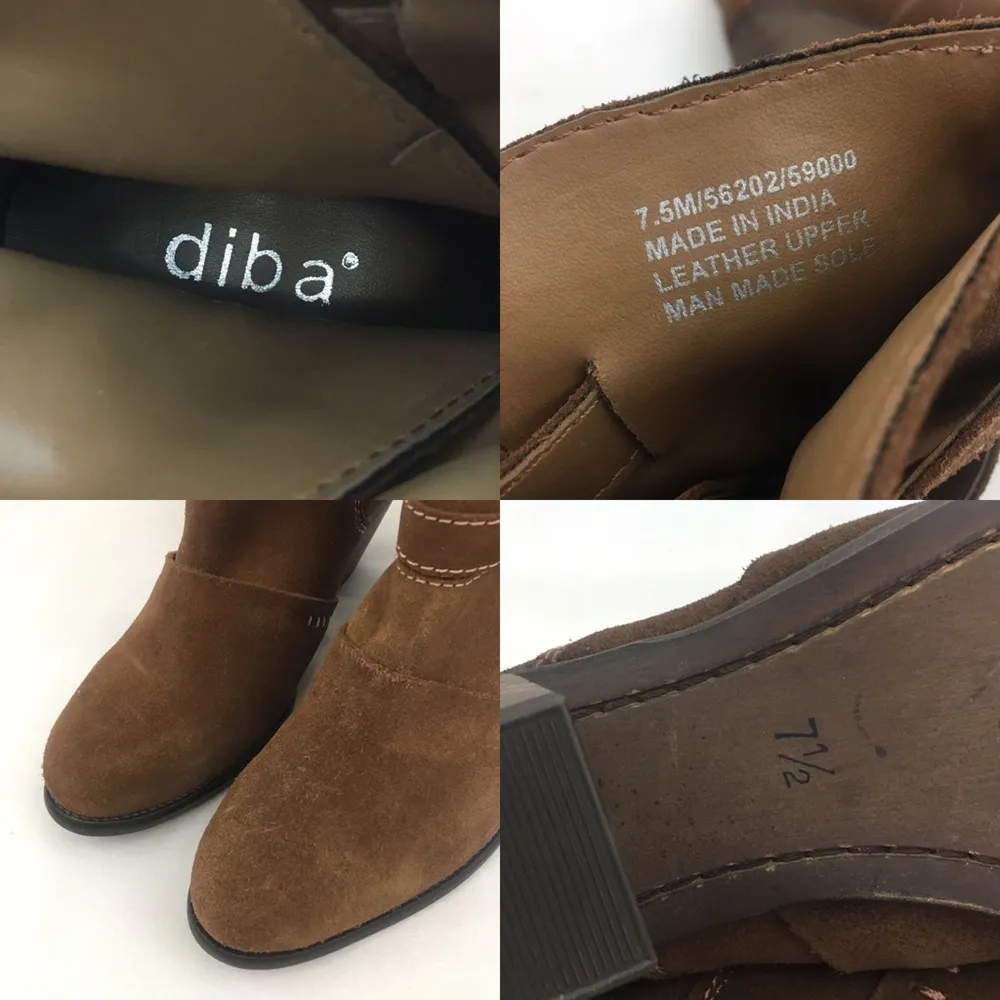 Diba Brown Heeled Ankle Boots 7.5 - Image 8