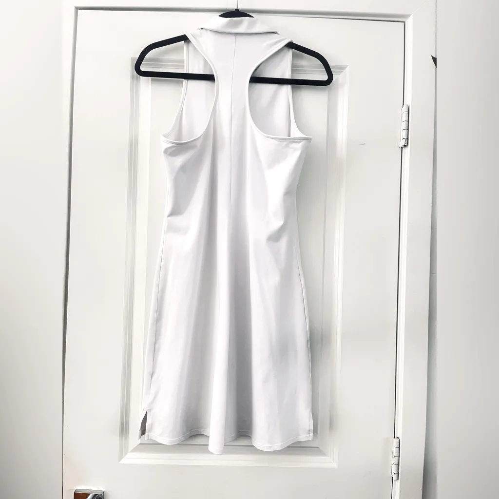 Alo Yoga White Sleeveless Polo Tennis Dress | Athletic Mini | Size L - Image 5