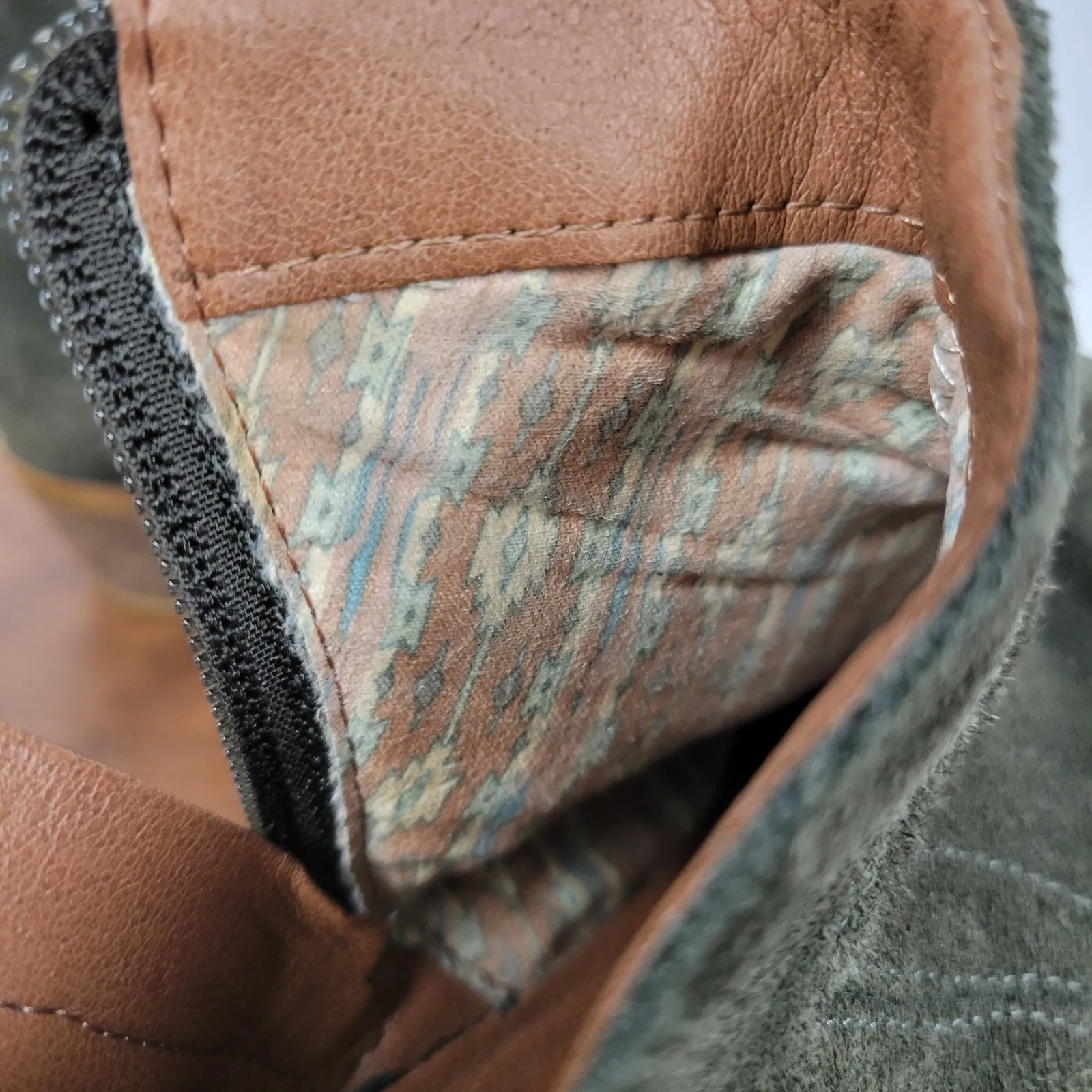 Lucky Brand Womens Brolley Bootie 7.5‎ Gray Suede Leather Zip Up Ankle Western - Image 14