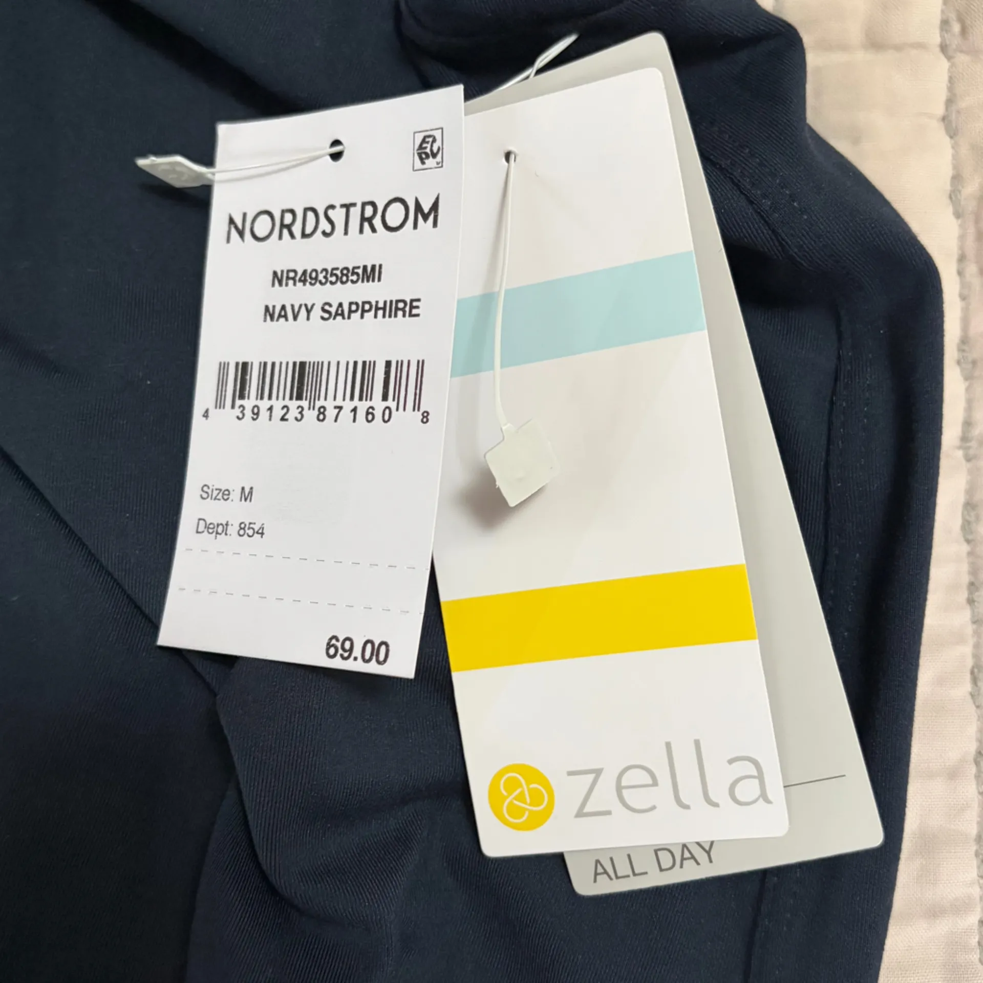 Zella Dark Navy Backless Dress Size Medium NWT - Image 4