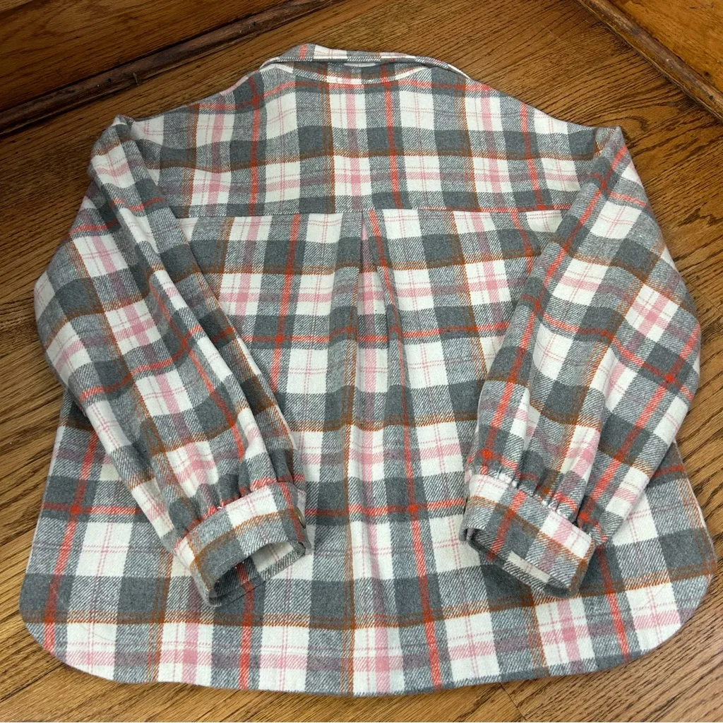 Altar’d State | Plaid Flannel Button Up Shacket Size L - Image 7