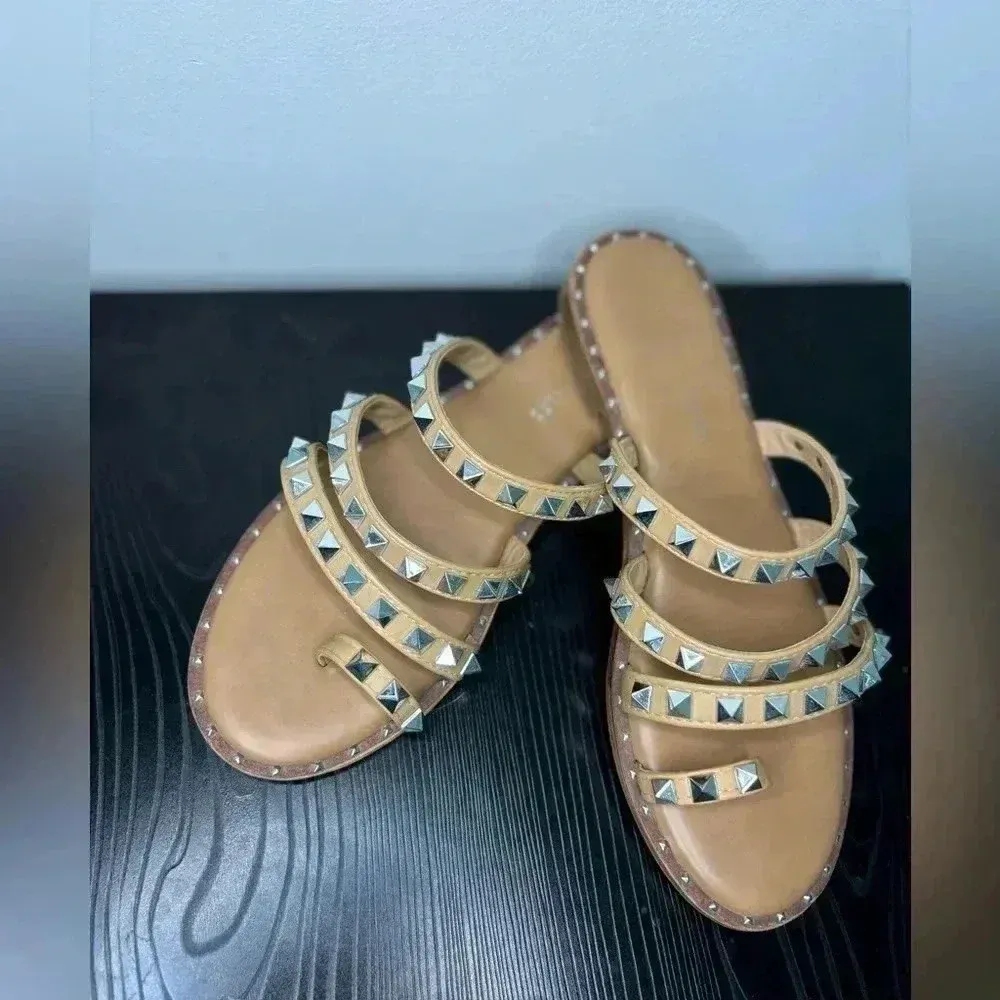 Sincerely‎ Jules Tabbi Studded Sandal Tan Size 7 - Image 6