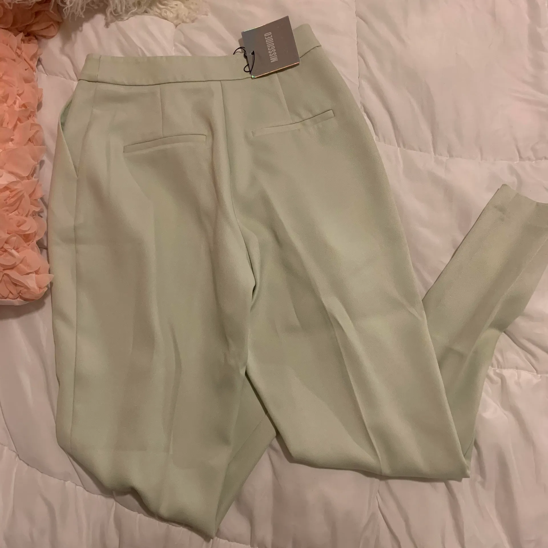 Missguided Mint Cigarette Pants - Image 4