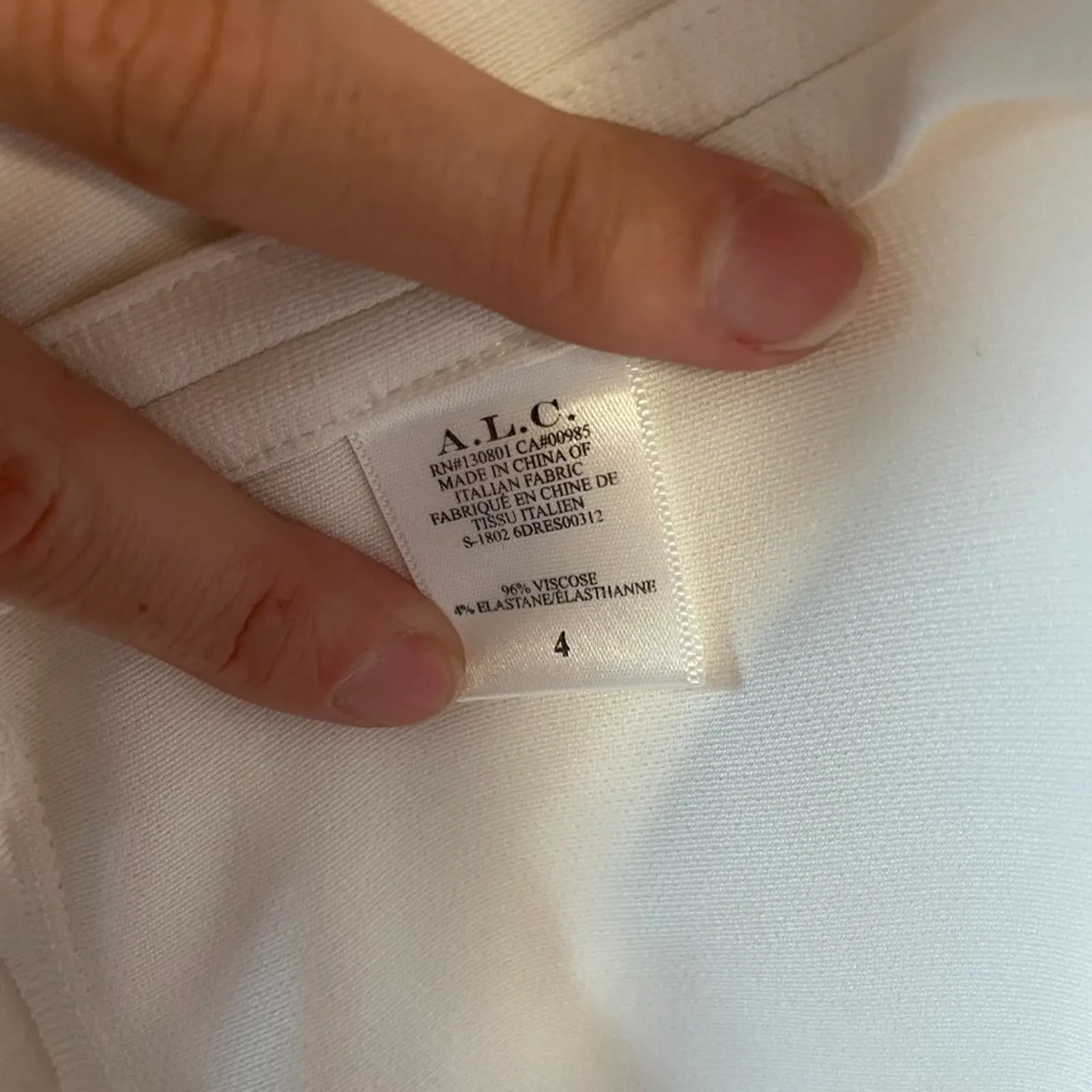 ALC White Flounce Sleeve Mini Dress - Image 8