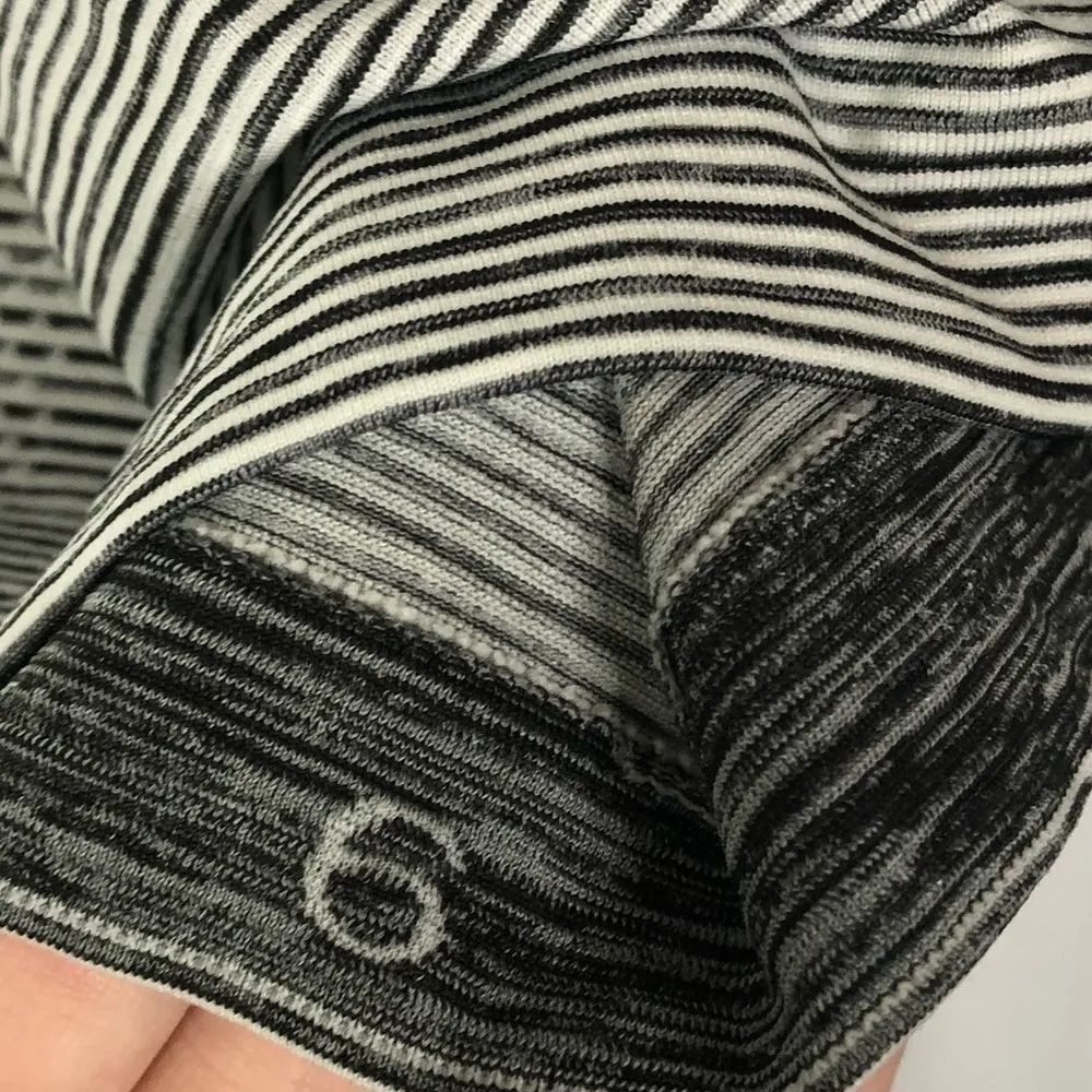 Lululemon Swiftly Tech Racerback Black & White Stripe Athletic Tank 6 - Image 6