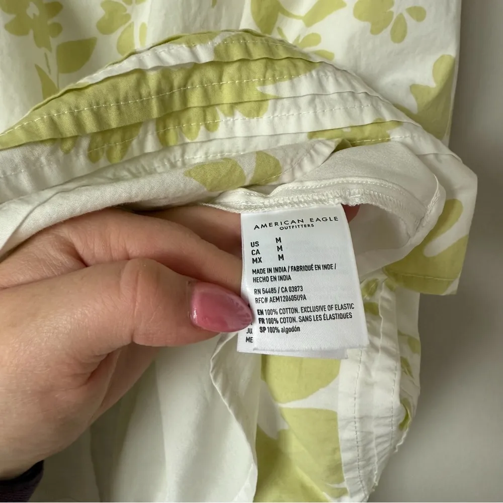 American Eagle White Floral Strapless Mini Dress Size Medium - Image 5