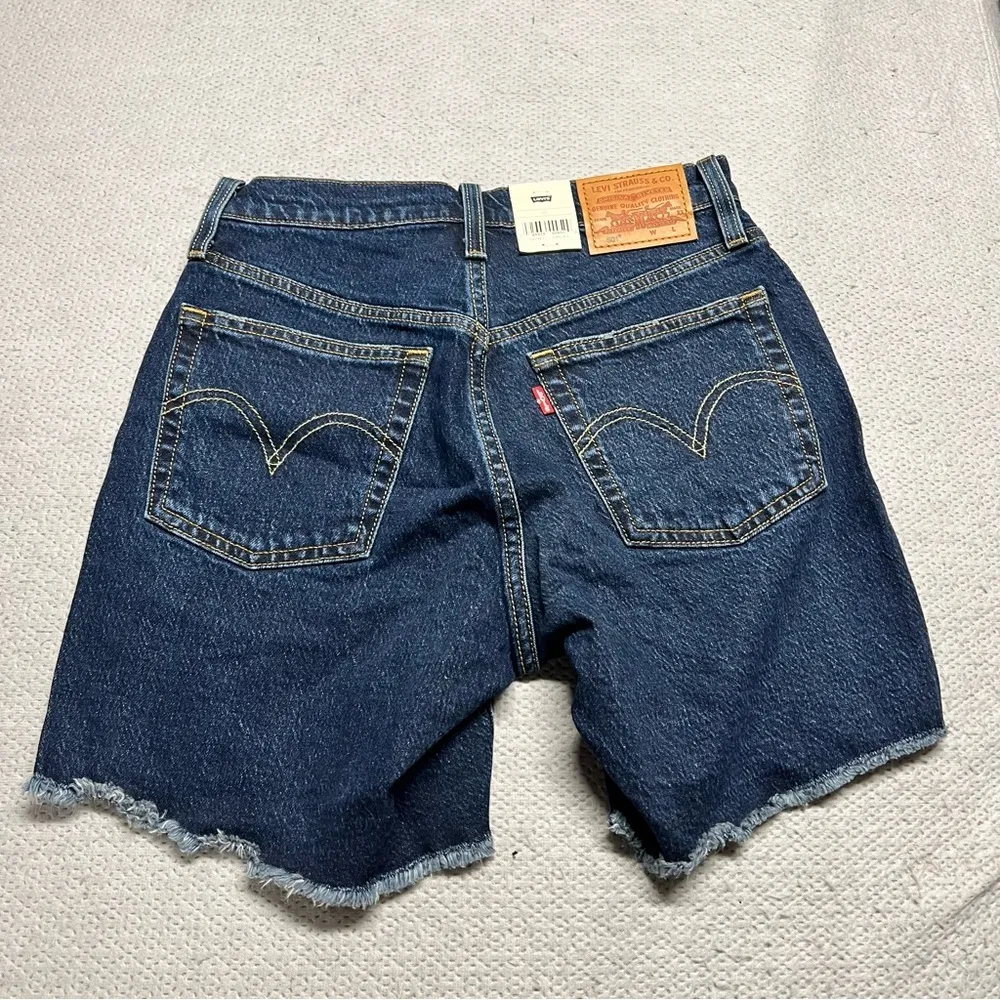 Levi’s 501® Mid Thigh Button Fly Shorts Jorts Raw Hem in Salsa Center Sz 25 NEW - Image 8