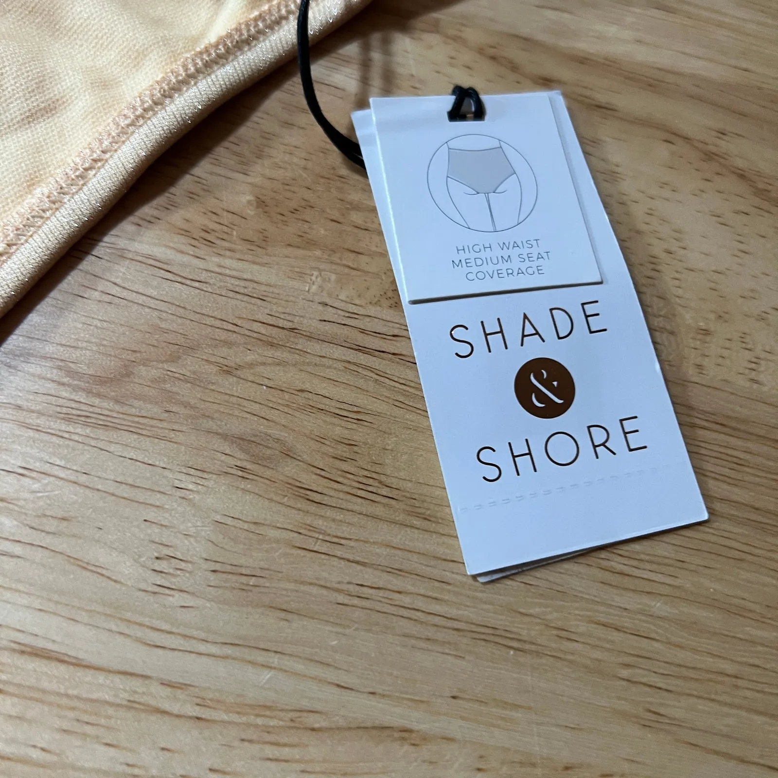 Shade & Shore Women's Lurex Cinched Tie Back Bikini Bottom - Size Small - NWT - Image 7