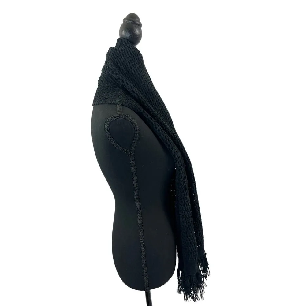 Merona Soft Black Knitted Long Scarf - Image 2