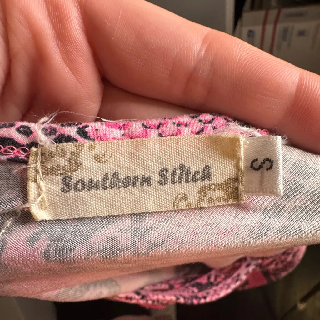 Southern Stitch Pink Snake Print CrissCross Tank - Image 5