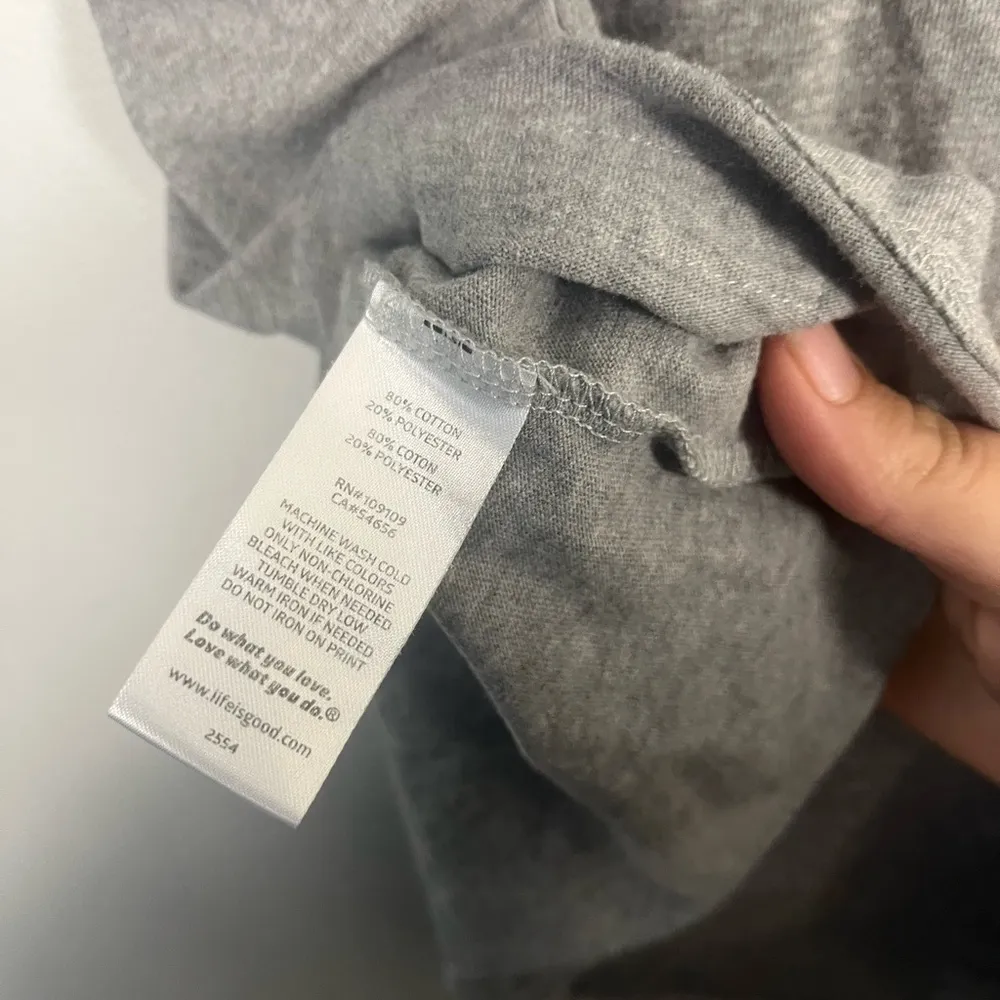 Life if good crusher tee shirt grey grateful dog size small women’s - Image 5