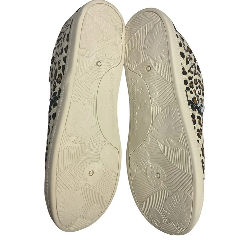 Tommy Bahama Leopard Tan Black Animal Print Slip-On Sneaker Size 8.5 Round Toe‎ - Image 9