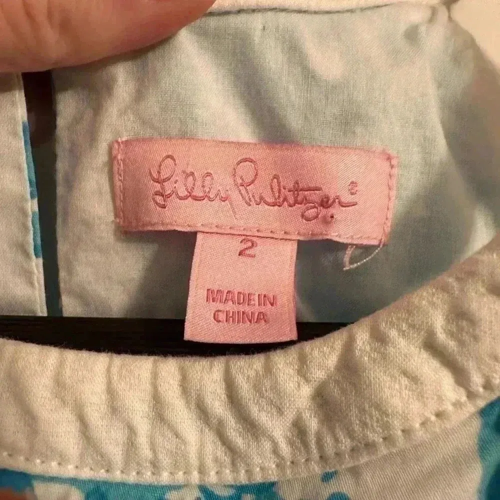 Lilly Pulitzer She's A Fox print dress sz 2 Style 72866 Blue - Image 4