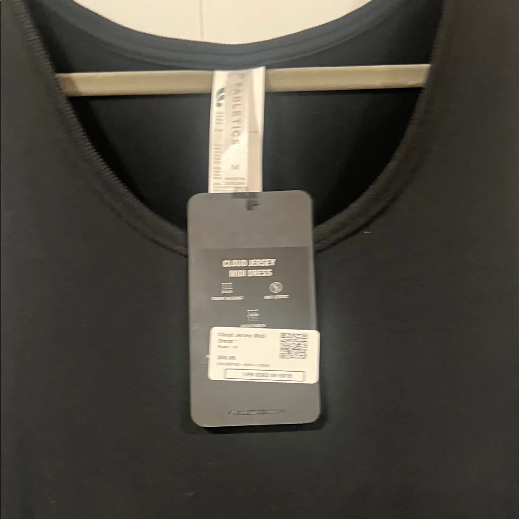 Fabletics Black cloud jersey Midi Dress with Side‎ Slit medium - Image 4