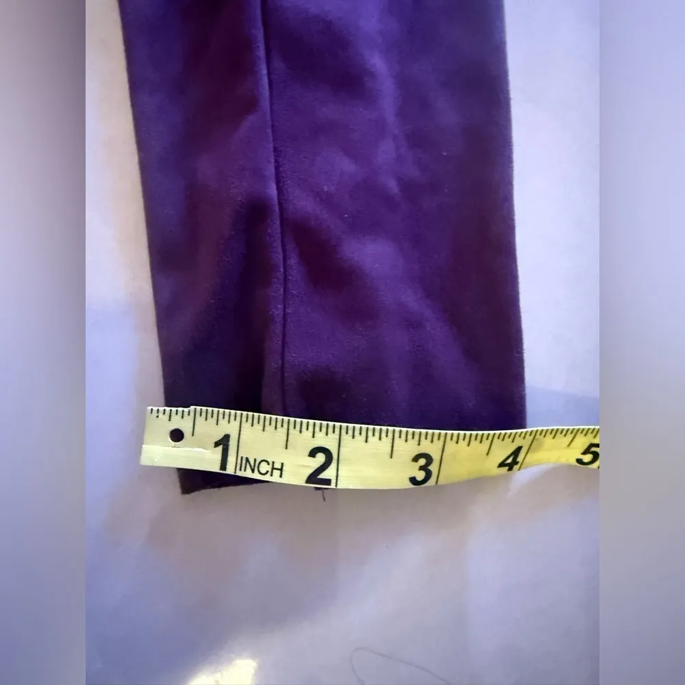 KUT from the Kloth Faux Suede Draped Open Lightweight Blazer Burgundy size XS - Image 10