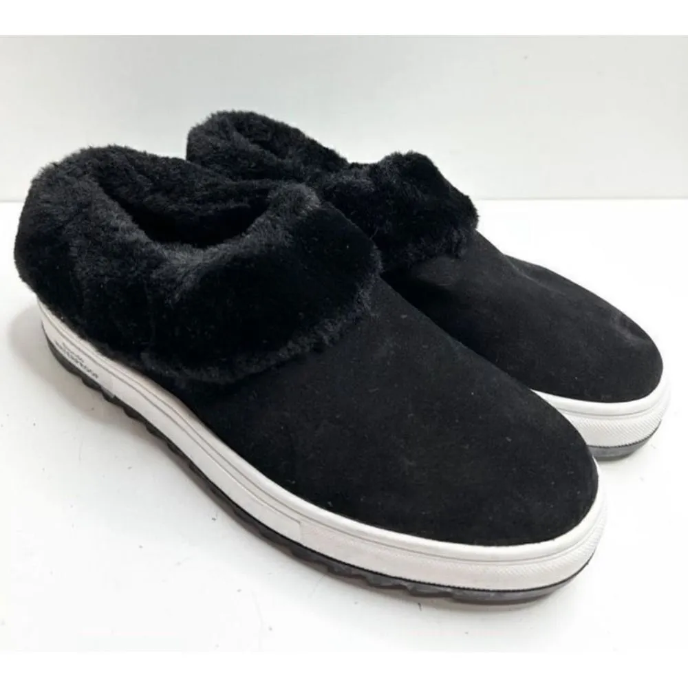 Blondo Waterproof Suede Faux Fur Trim Slip On Sneaker Mule Loafer Size 5.5 - Image 2