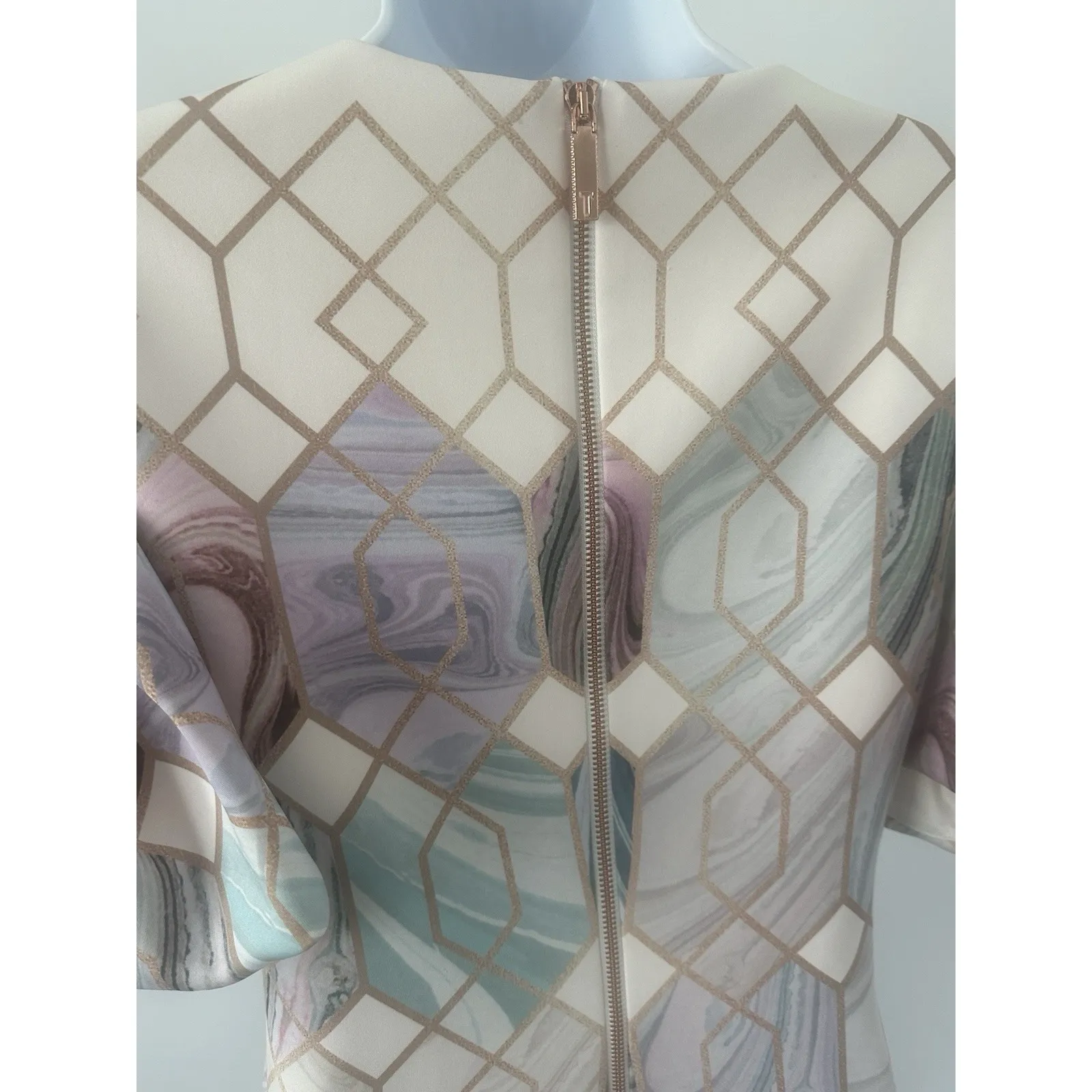 Ted Baker Krimba Sea of Clouds Scuba Dress Sz 3 US 6-8 (b10) - Image 4