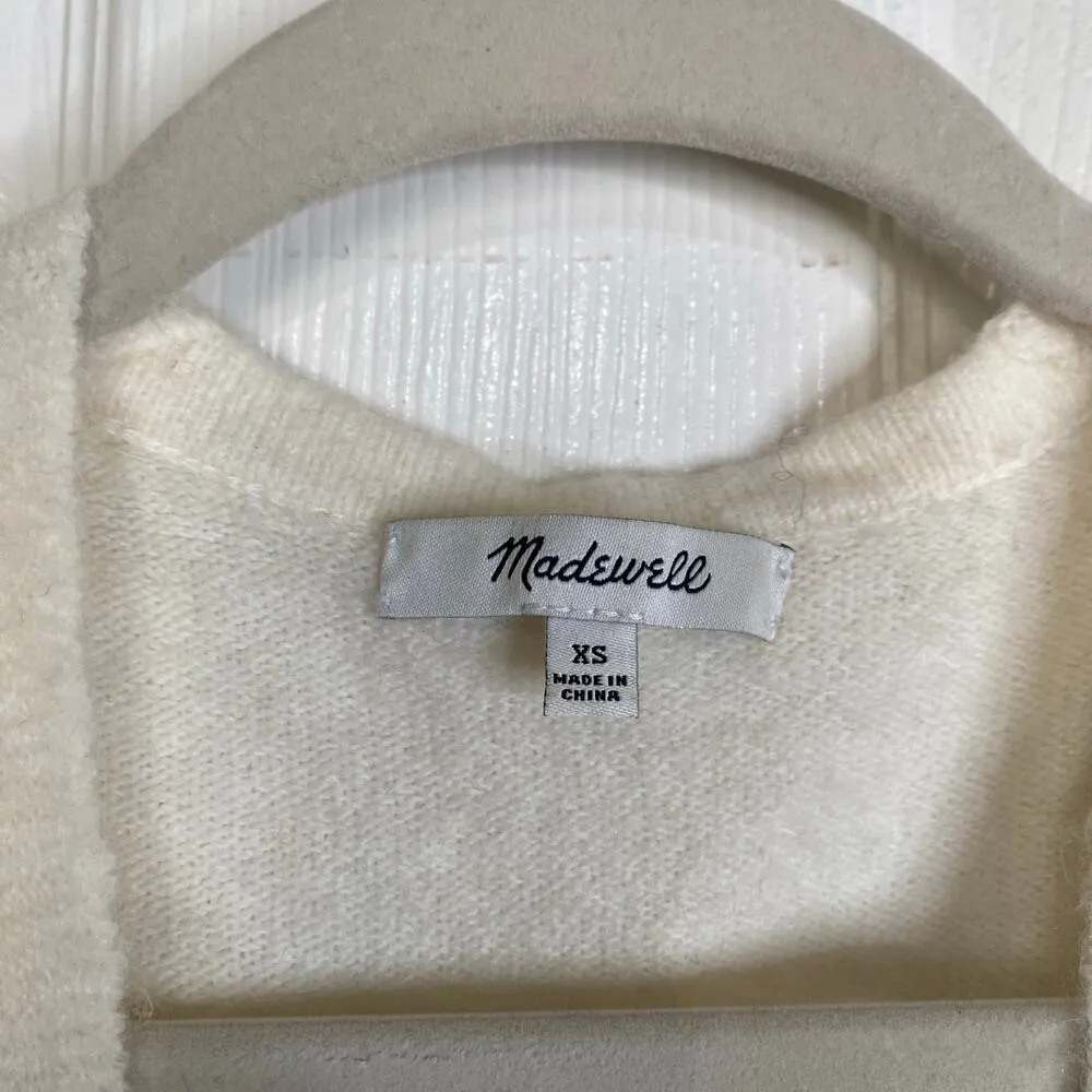 MADEWELL Kent Striped Cardigan Sweater in Coziest Yarn Heather Size XS - Image 4