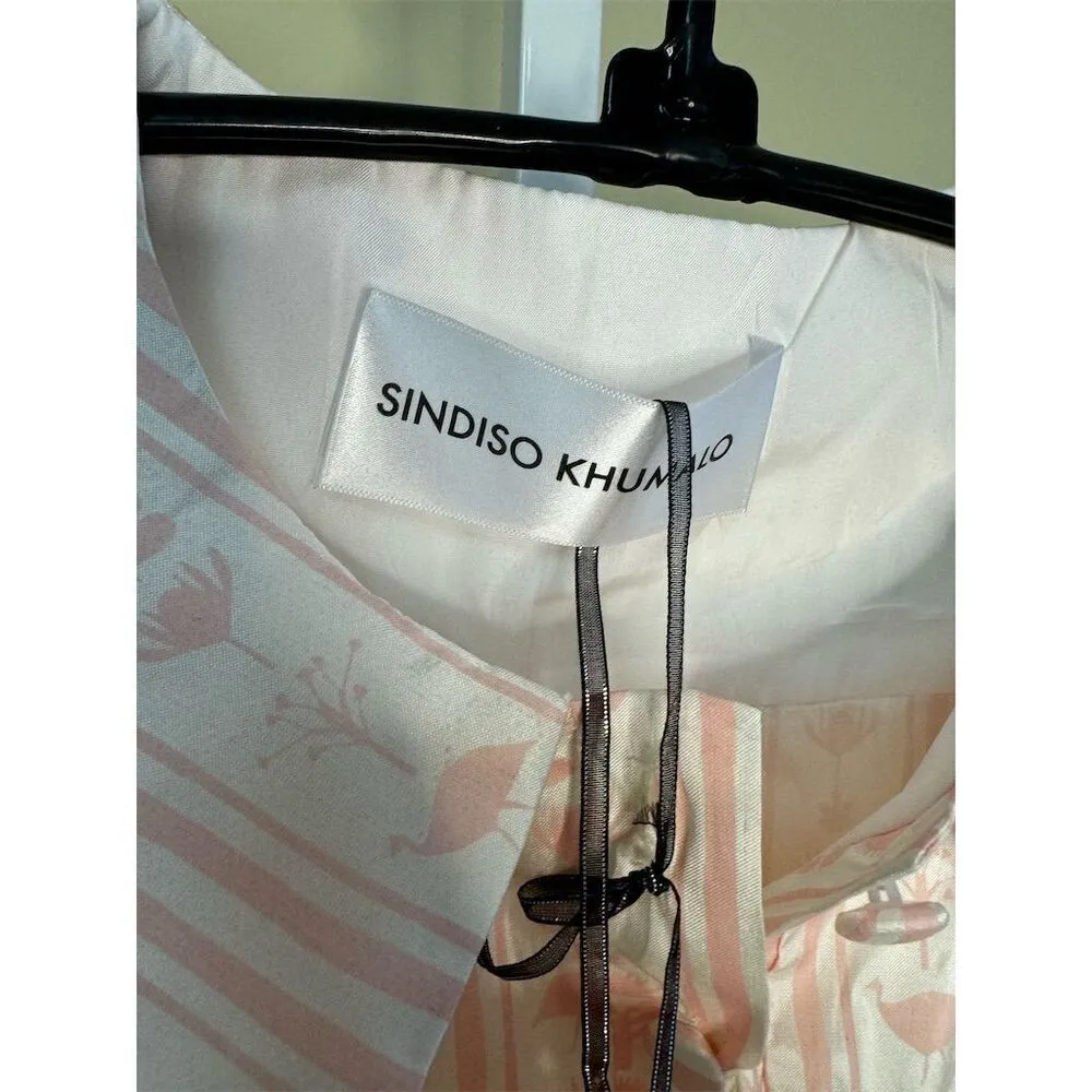 Sindiso Khumalo NWT Pink Ruffled Silk Mini Dress Size UK 10/US 6 Pink - Image 11