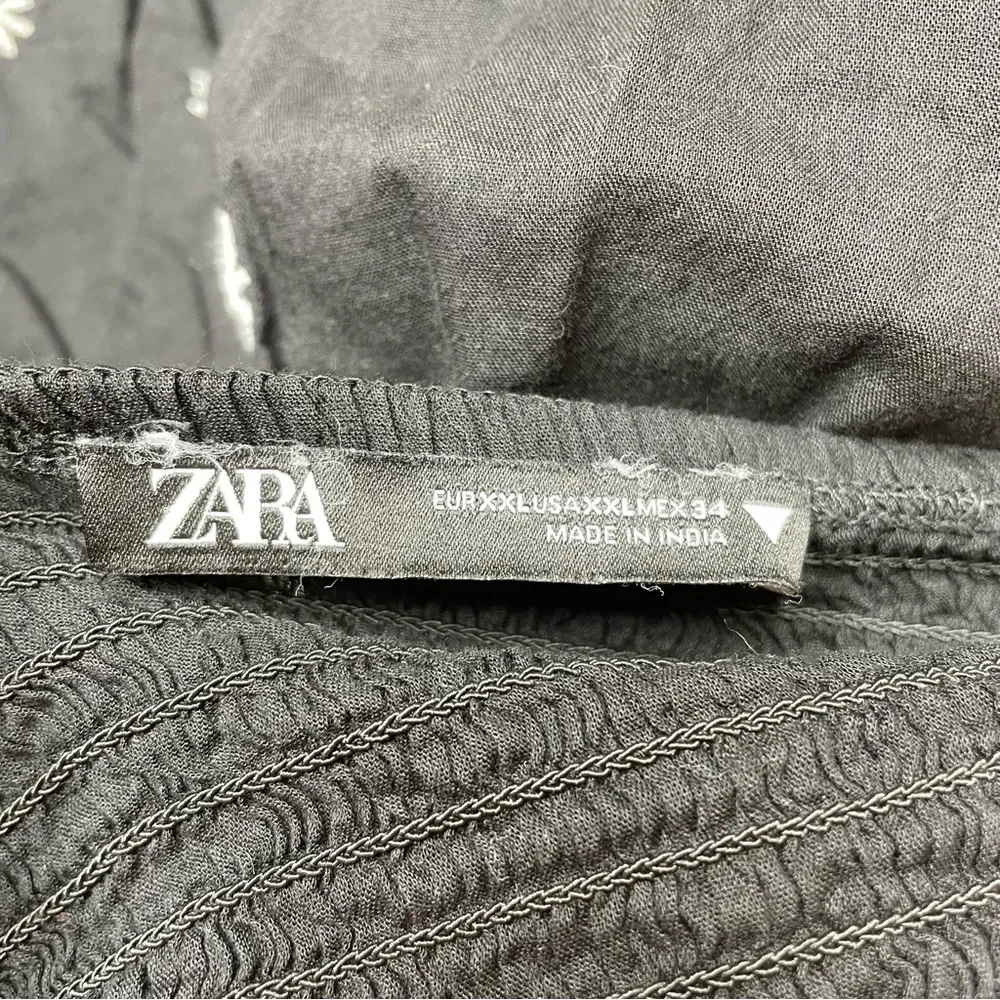 Black White Floral Spaghetti Strap Smocked V-Neck Mini Dress Plus Size XXL - Image 6