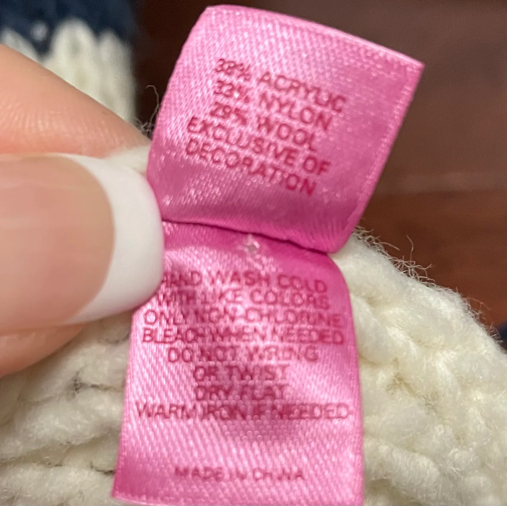 Victoria's Secret   Navy Blue and Cream Grand Lodge College Patch Scarf - Image 8