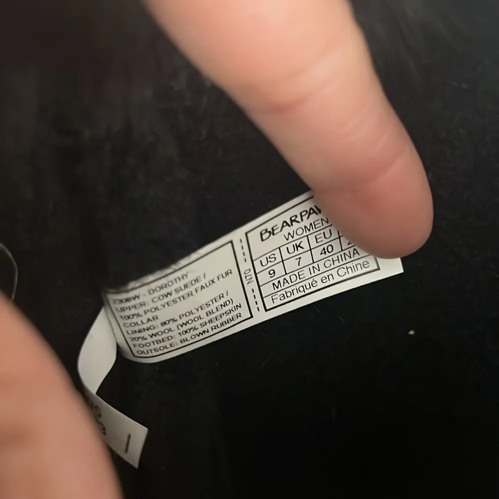 Bearpaw Black Tall Boots Women’s Wedge Winter With Silver Studs Size 9 - Image 11