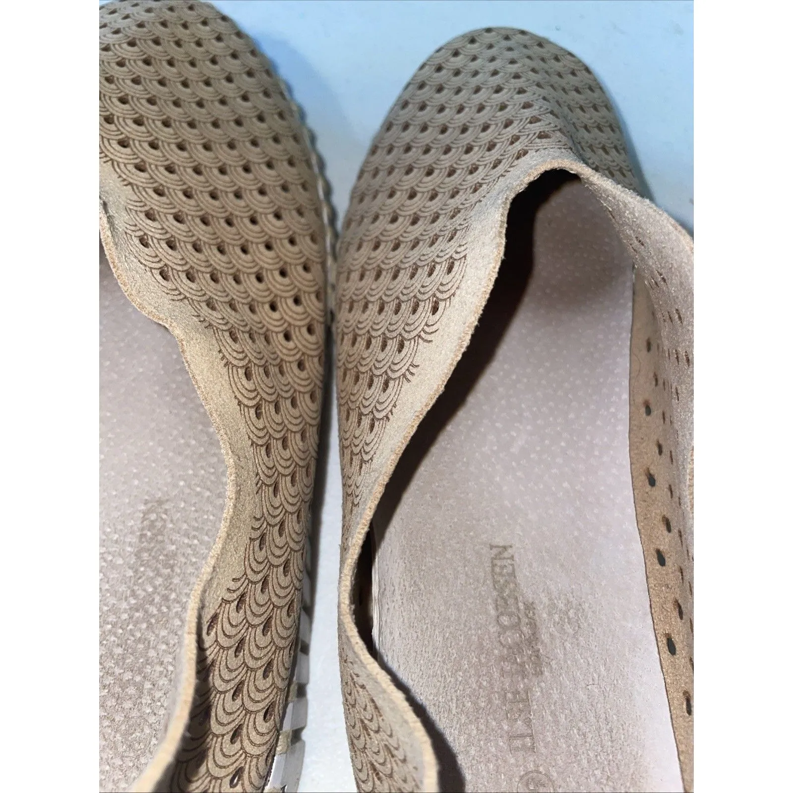 Ilse Jacobson Tulip Tan/Cream Perforated Slip On Flats Size US 8.5/9 EU 39 Tan - Image 7