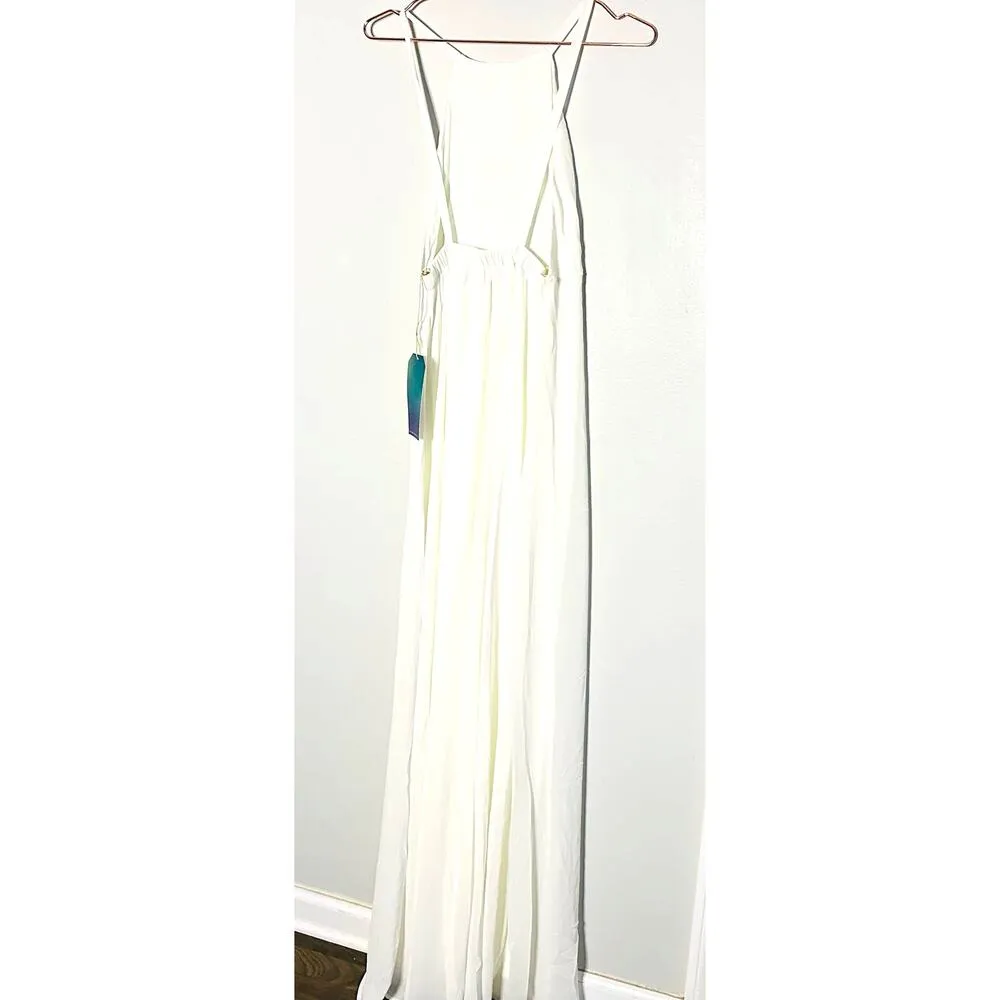 NWT Show Me Your Mumu Amanda Wedding Cake Chiffon Maxi Dress Size Medium - Image 9