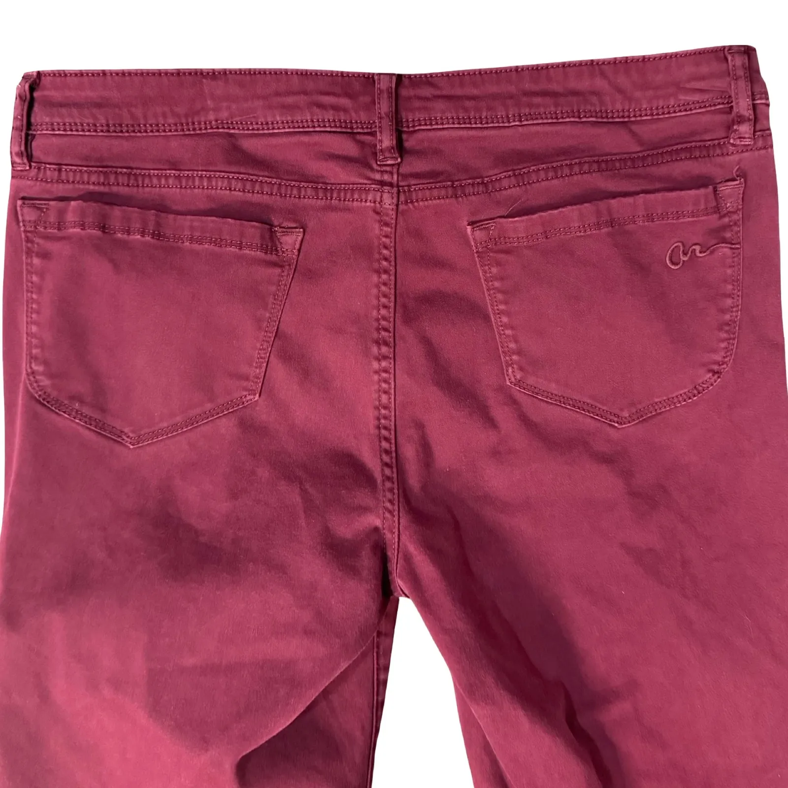 American Rag Maroon Red Burgundy Sateen 5-Pocket Skinny Pants Jeans size 11 - Image 10