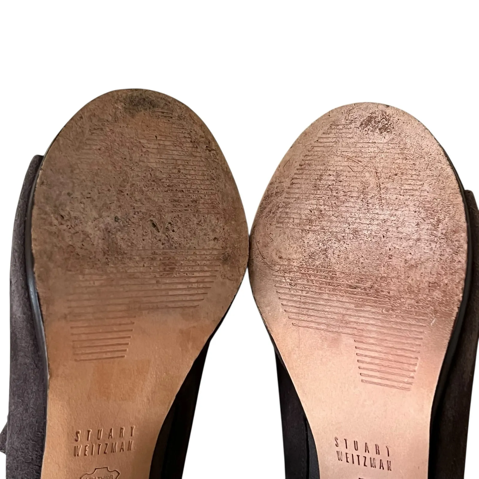 Stuart Weitzman Commodore Bootie 6 Brown Leather Suede Studded Shoes Chic Edgy - Image 14