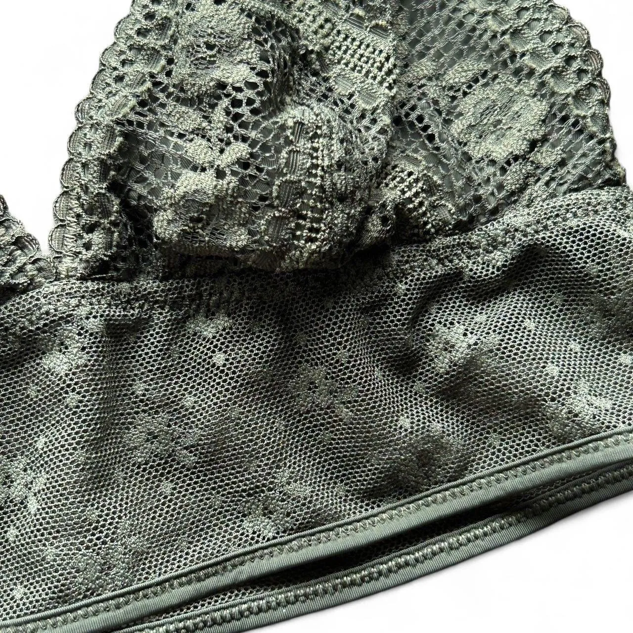 aerie green lace bralette - Image 4