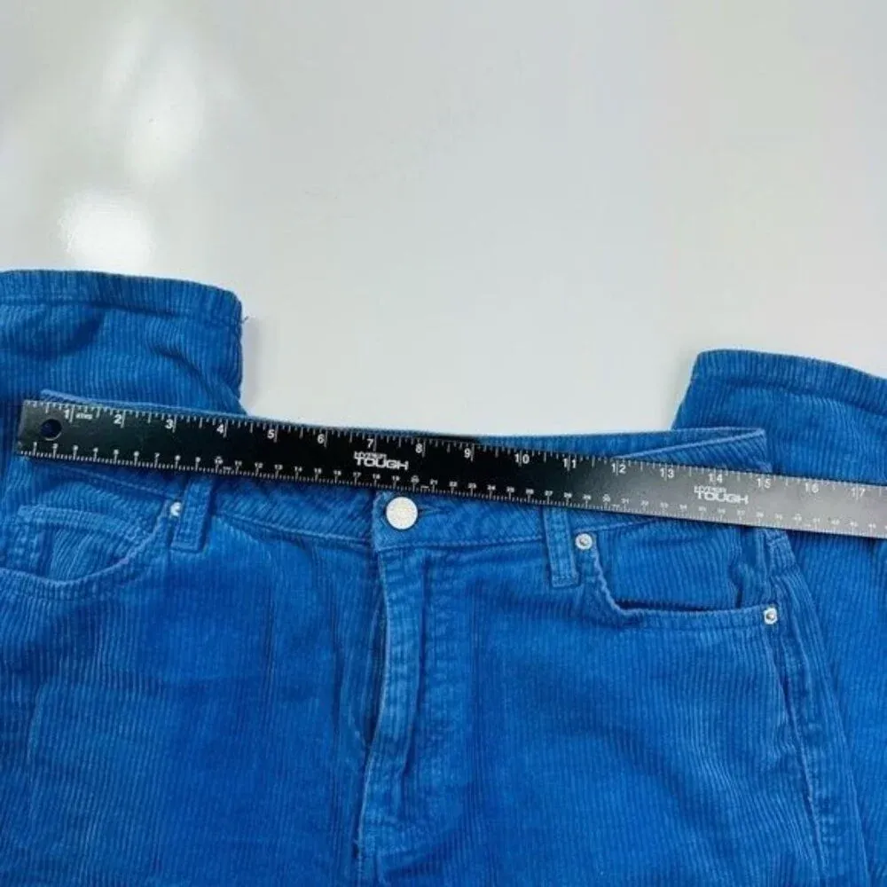 BDG Mom High Rise Cords Blue Corduroy Straight Leg Pants Size‎ 28 - Image 6
