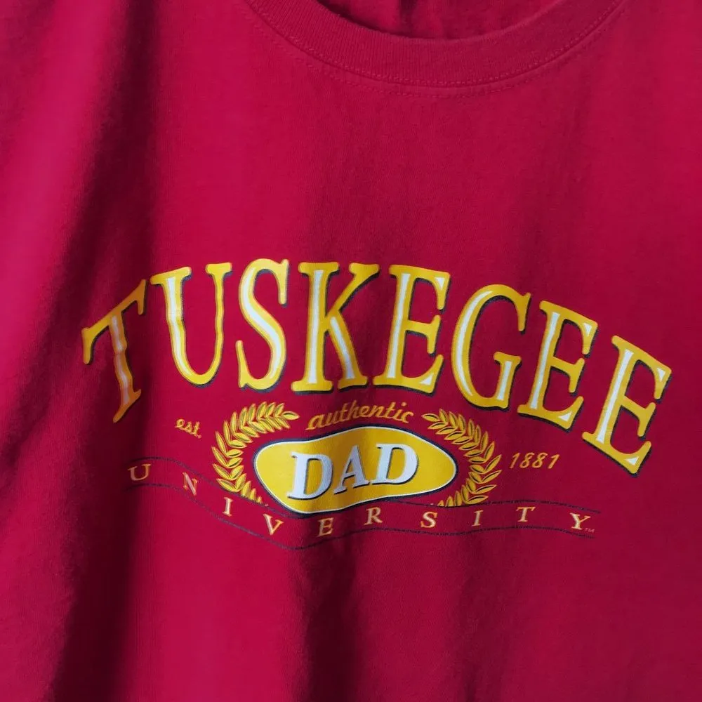 Vintage Tuskegee University Dad T Shirt USA Graphic Tee American Red XL Cotton - Image 5