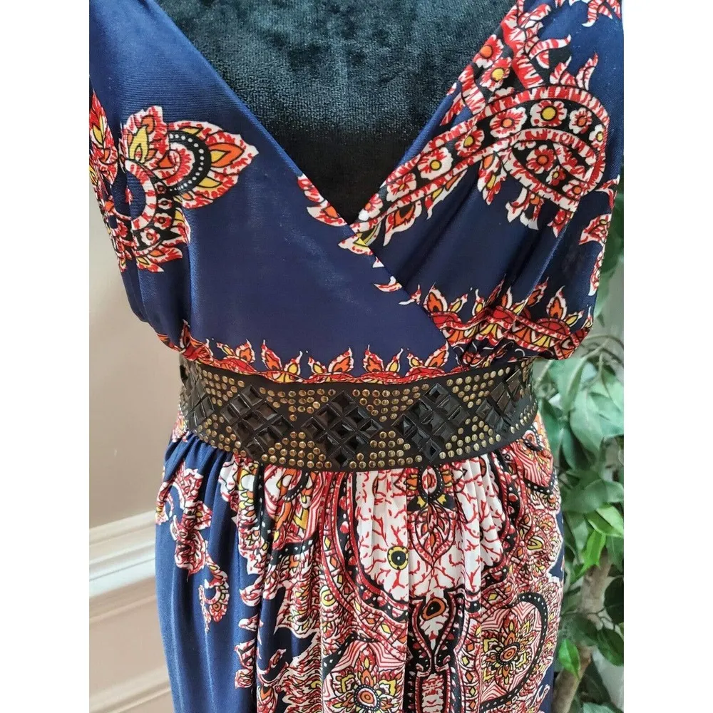 Pretty Pink Women Blue Floral 100%Polyester V - Image 3