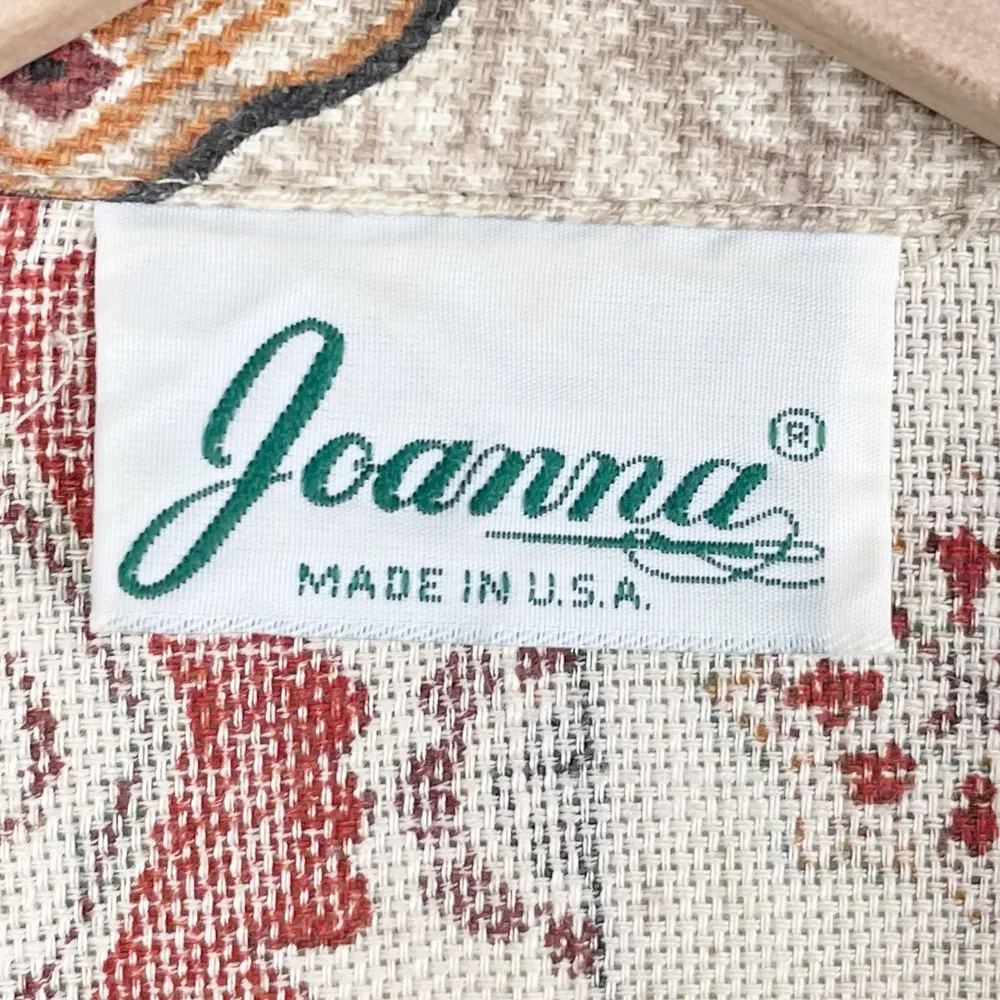 Vintage 90s Joanna Oversized Blazer Jacket Boho Floral Mixed Print Made in USA Size XL - Image 5