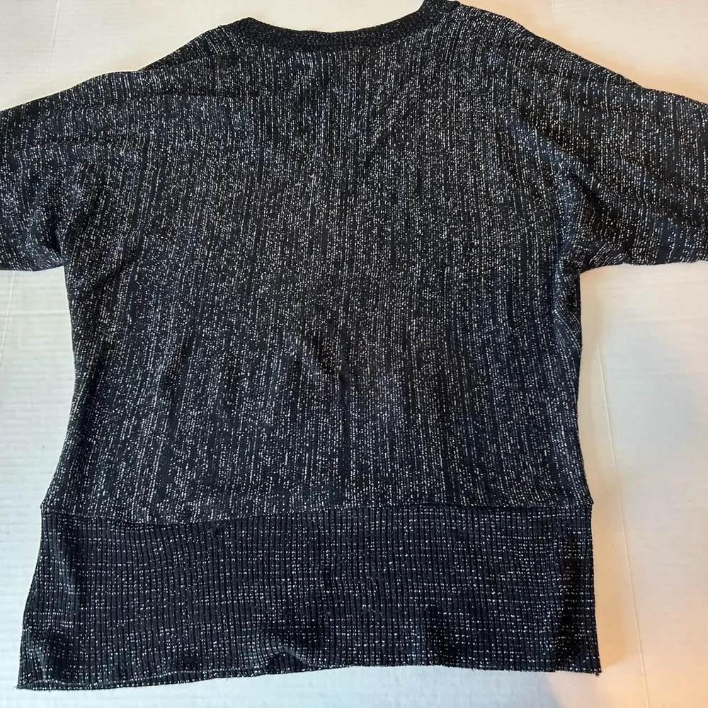 DOTS black sparkly short raglan sleeve top size 3X holiday party wear - Image 2