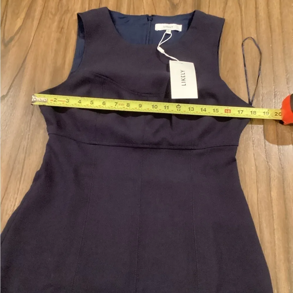 Likely Revolve Navy Kendrick Sleeveless Cocktail Mini Fit flare a line Dress  8 - Image 7