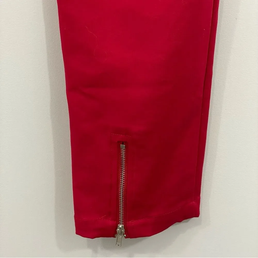 NWT Superdown Maisie Zip Back‎ Skinny Pants Red Size SMALL - Image 8