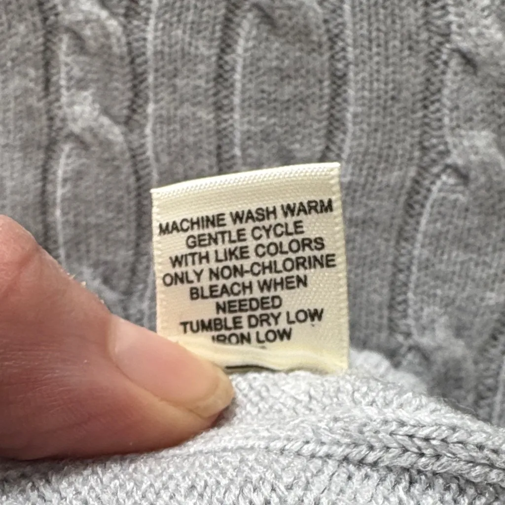 Women’s Classic GH BASS Cable Knit Crewneck Sweater - Image 4