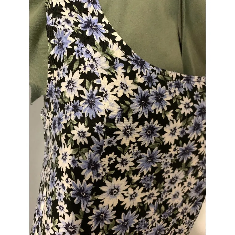 American Eagle Sundress Daisy Floral Pattern Blue Medium NWT - Image 3