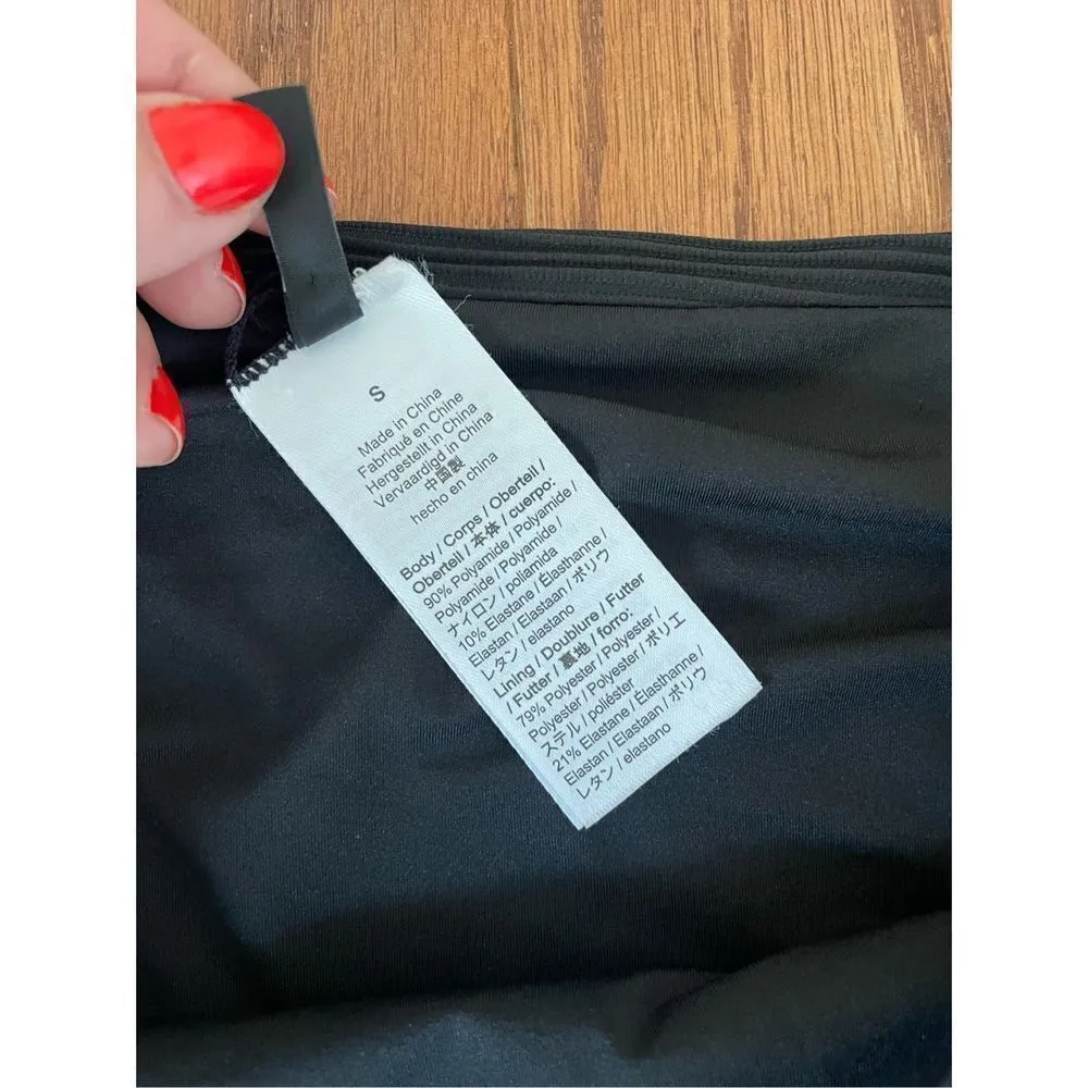 J.crew black ribbed square neck bikini and mid rise bottom xs - Image 5