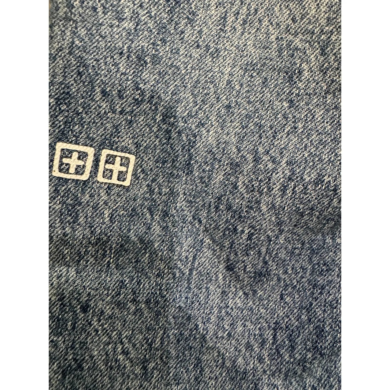 Ksubi Straight Jeans Women's 31x28 Blue Cotton Denim Slim Distressed Workwear - Image 4