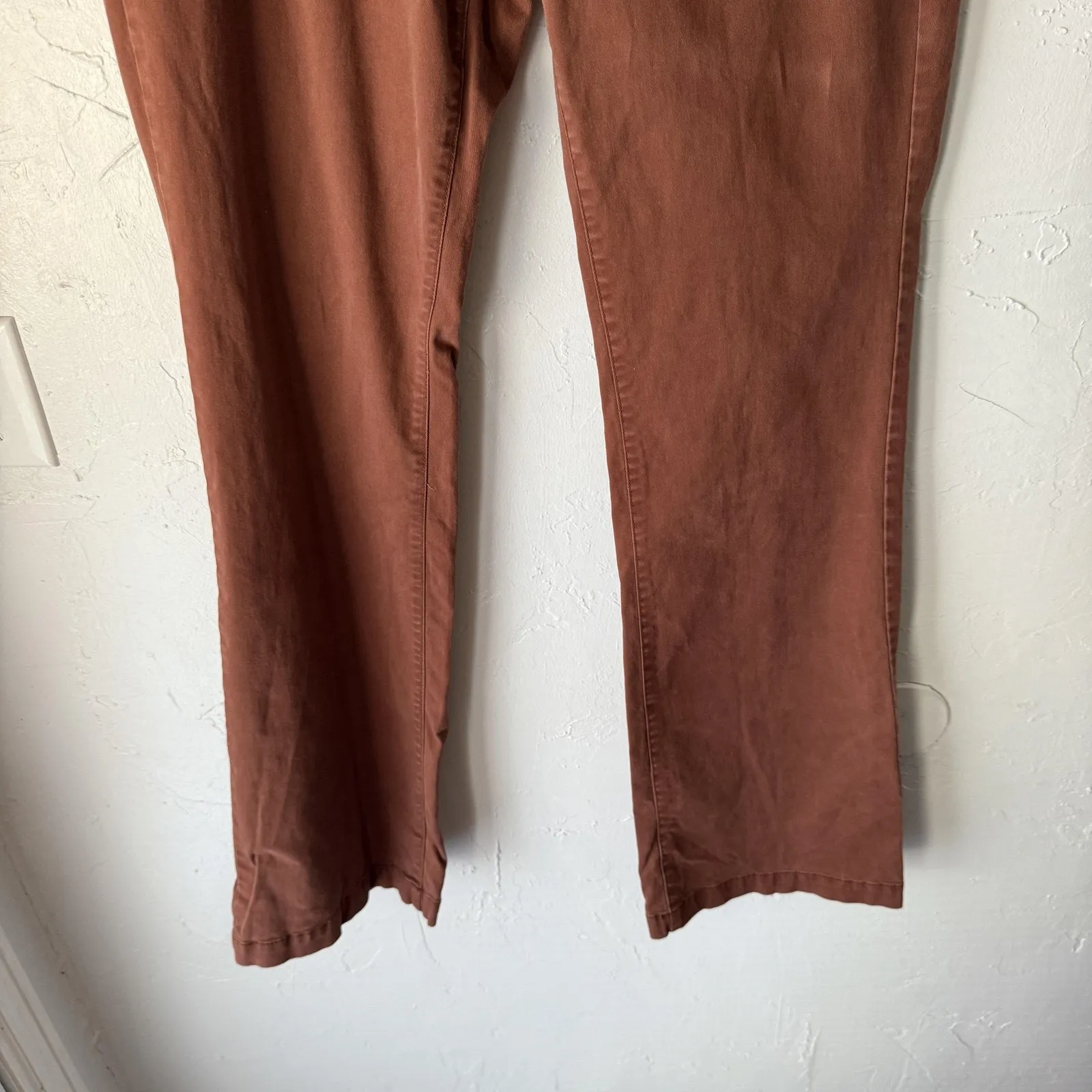 American Eagle Pants Y2k 10 Long Brown Kick‎ Boot Stretch Casual Chino Flare - Image 3