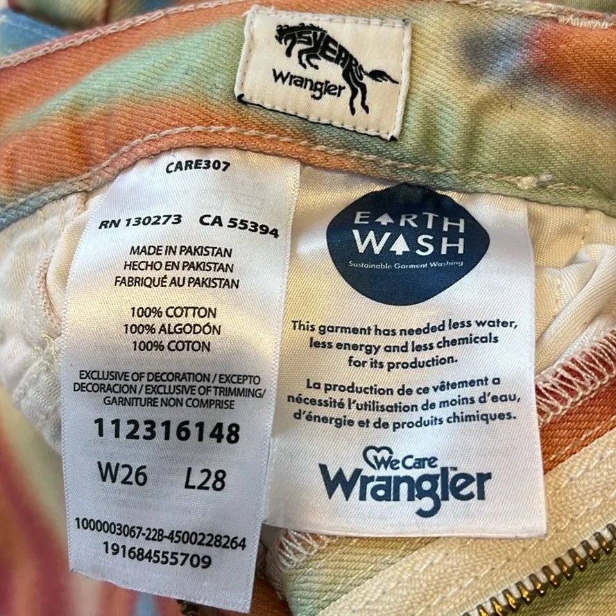 Wild West 603 High Rise Rainbow Wave Wrangler Jeans - Image 6